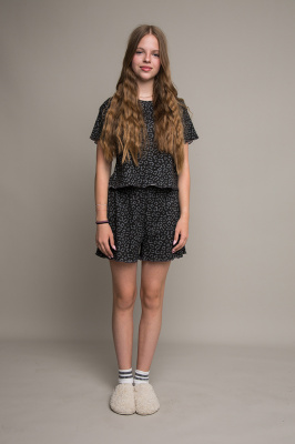 002_ОП25 Комплект дд (футболка кор.рукав + шорты) графит - 1