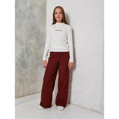 22694 Джемпер, трикотаж, 134-164, для девочки, длинный рукав, "Deloras"  (Молочный, 134)