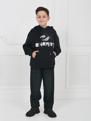 LN98510 Джемпер утепленные, трикотаж, 140-180, для мальчика, дл рукав, "MIX"  (Темно-синий, 160)