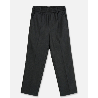 71883(К/КМ) Брюки, ткань, 98-128, для мальчика,"Deloras"  (Черный, 104)