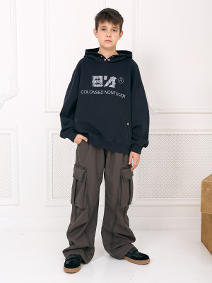 2A20002 Джемпер, трикотаж, 130-170, для мальчика, дл рукав, "MIX"  (Темно-синий, 130)