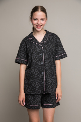 006_ОП25 Комплект дд (футболка кор.рукав + шорты) графит - 1