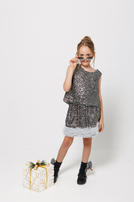 133095 Комплект НГ, трикотаж, 120-170, для девочки, "MIX"  (Белый, 120)