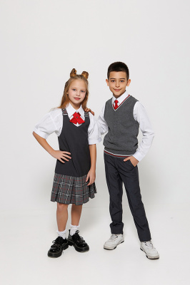 05-38 G Жилет, вязка, школа, 122-198, универсал, "Непоседа-сити"  (Антрацит, 116)