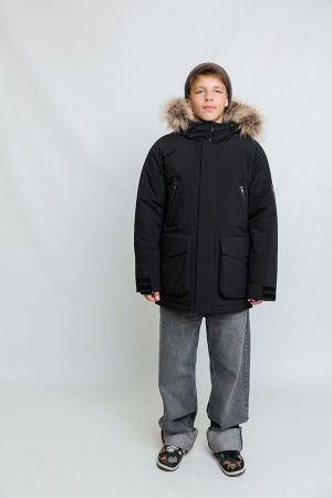 254-26з Куртка парка дм Фримен Чёрный (7)