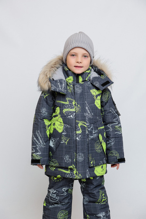 241-26з Комплект дм Вонка Принт т.серый лайм (2)