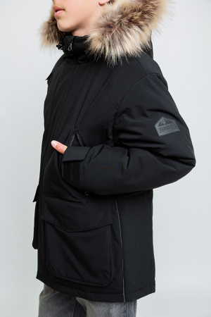 254-26з Куртка парка дм Фримен Чёрный (11)