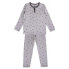 6121 Пижама, трикотаж, 120-140, универсал, дл рукав, "MIX"  (Светло-серый, 120)