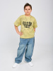 26882 Футболка, трикотаж, лето, 110-150, для мальчика, "MIX"  (Желтый, 140)