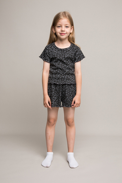 002_ОП25 Комплект дд (футболка кор.рукав + шорты) графит - 4