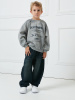 210071 Джемпер, трикотаж, 110-150, для мальчика, дл рукав, "MIX"  (Серый, 150)