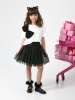 19977 Юбка, трикотаж, 98-128, для девочки,  "Deloras"  (Черный, 104)