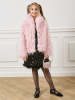 25619 Куртка, иск.мех, 120-170, для девочки, дл рукав, "MIX"  (Розовый, 120)