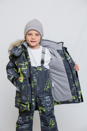 241-26з Комплект дм Вонка Принт т.серый лайм (9)